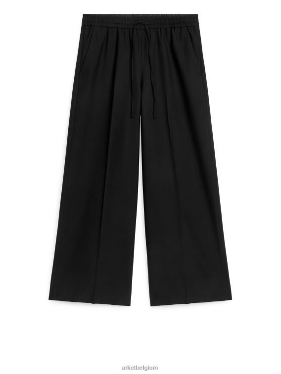 ARKET kleding 0DXJP210 zwart broek met wijde pijpen vrouwen