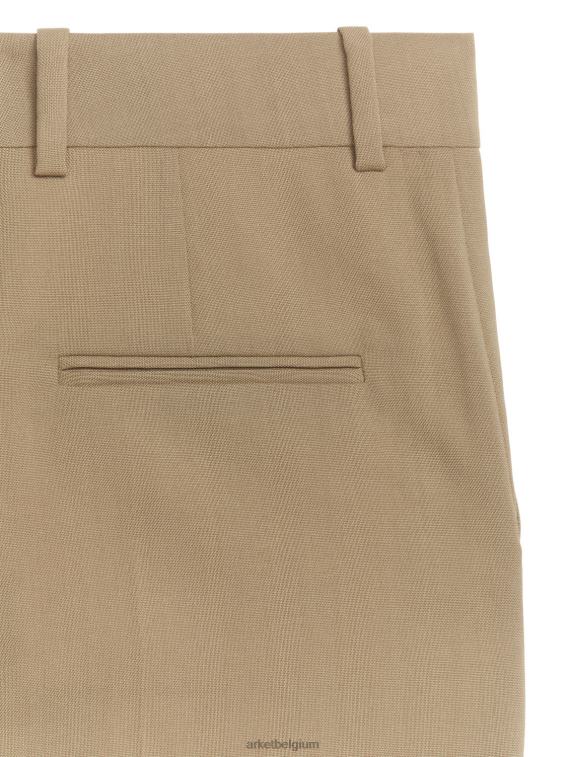 ARKET kleding 0DXJP214 donker beige wijde hopzakwollen broek vrouwen