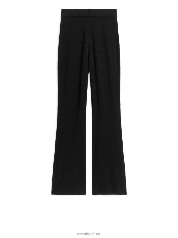 ARKET kleding 0DXJP221 zwart uitlopende bouclébroek vrouwen