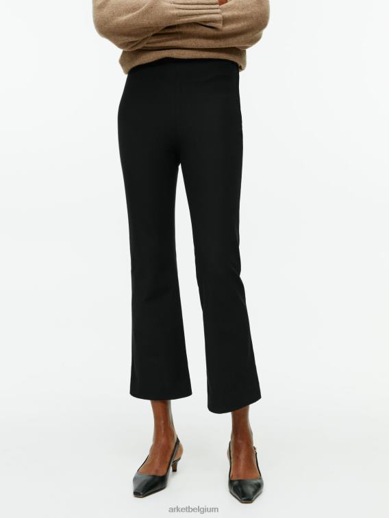 ARKET kleding 0DXJP225 zwart cropped katoenen stretchbroek vrouwen