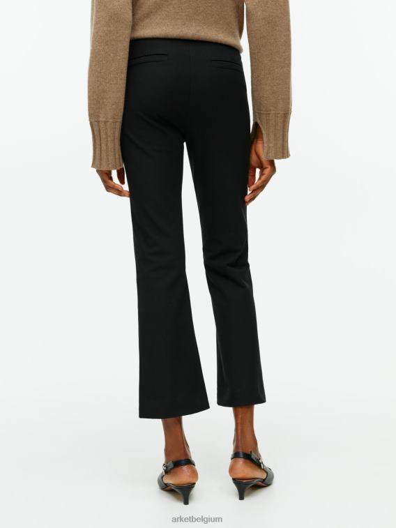 ARKET kleding 0DXJP225 zwart cropped katoenen stretchbroek vrouwen