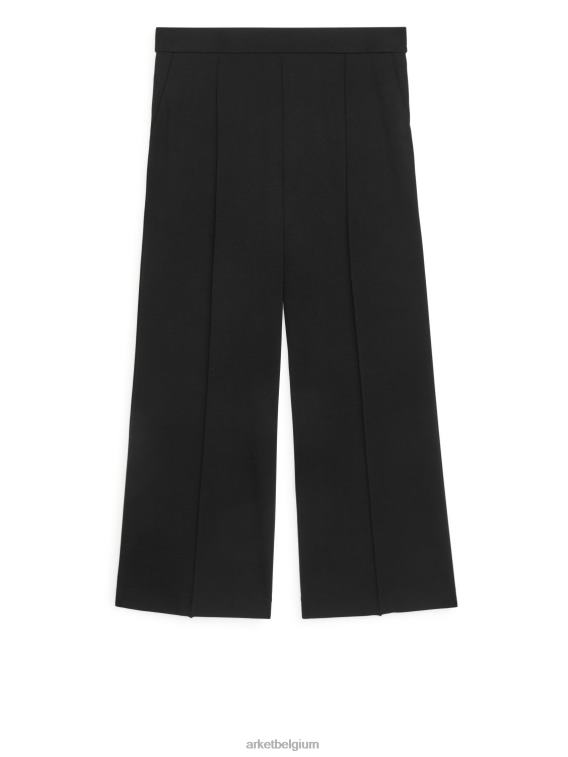ARKET kleding 0DXJP227 zwart cropped milanoribbroek vrouwen