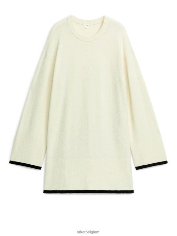 ARKET kleding 0DXJP360 gebroken wit/zwart bouclé trui vrouwen