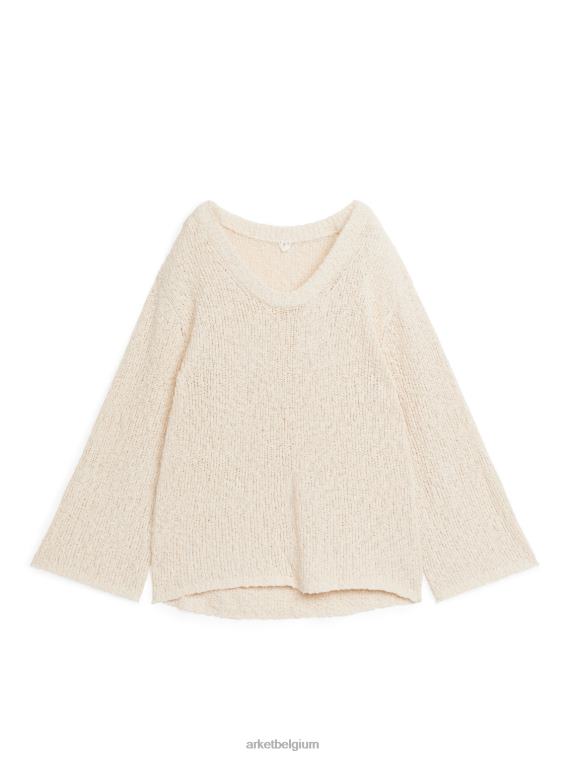 ARKET kleding 0DXJP407 gebroken wit bouclé trui vrouwen