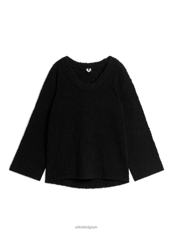 ARKET kleding 0DXJP411 zwart bouclé trui vrouwen