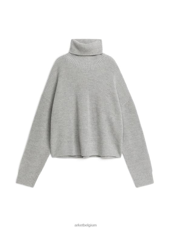 ARKET kleding 0DXJP428 grijs trui van wol-kasjmier met col vrouwen
