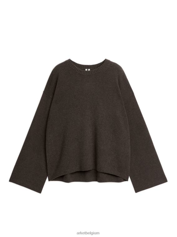 ARKET kleding 0DXJP432 bruin kasjmier trui vrouwen