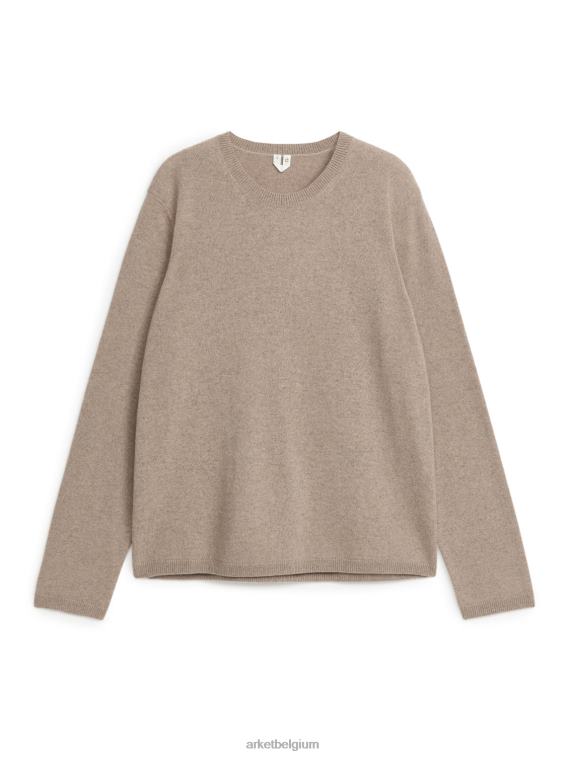 ARKET kleding 0DXJP441 donkere havermelange kasjmier trui vrouwen
