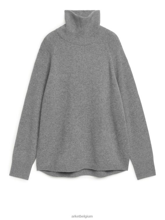 ARKET kleding 0DXJP444 grijs Kasjmier trui met col en raglanmouwen vrouwen