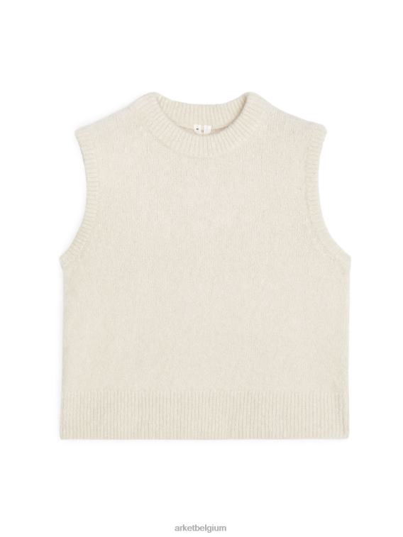 ARKET kleding 0DXJP449 licht beige gebreid alpaca-jakvest vrouwen