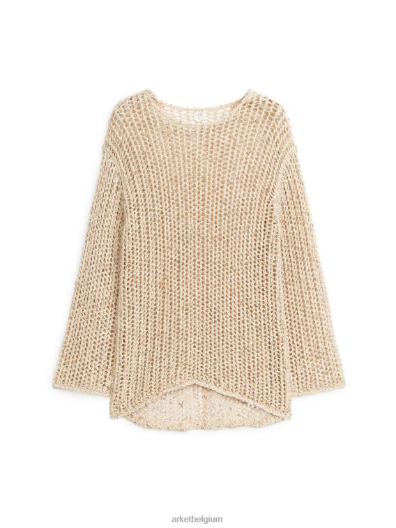 ARKET kleding 0DXJP513 beige opengebreide trui vrouwen