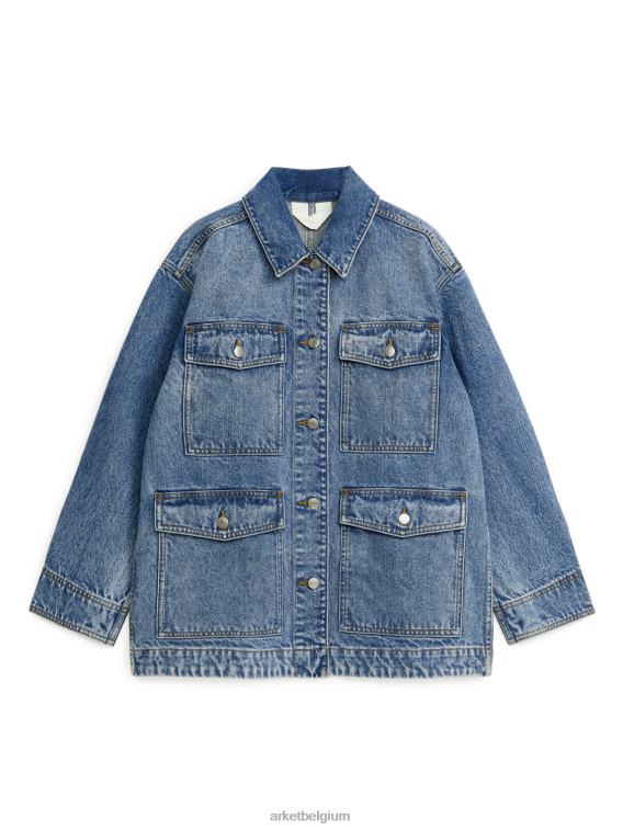 ARKET kleding 0DXJP451 blauw gewassen spijkerjasje vrouwen