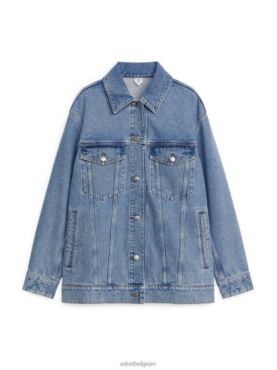 ARKET kleding 0DXJP454 blauw gewassen oversized spijkerjasje vrouwen