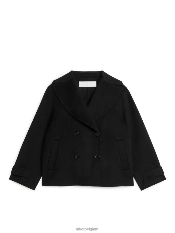 ARKET kleding 0DXJP457 zwart wollen erwtenjas vrouwen