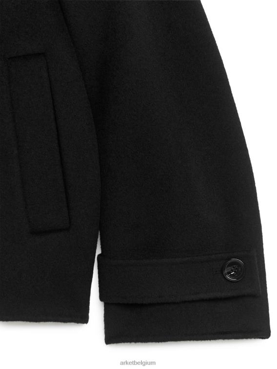ARKET kleding 0DXJP457 zwart wollen erwtenjas vrouwen