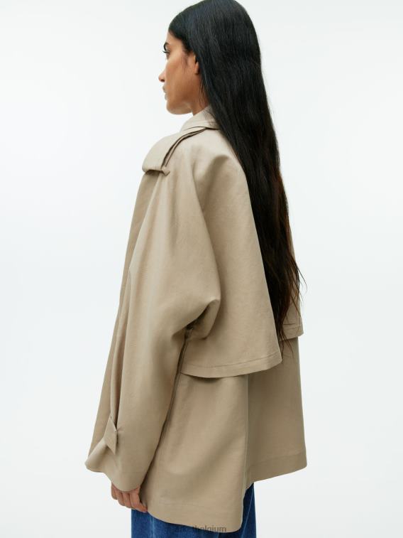 ARKET kleding 0DXJP458 beige korte trenchcoat vrouwen