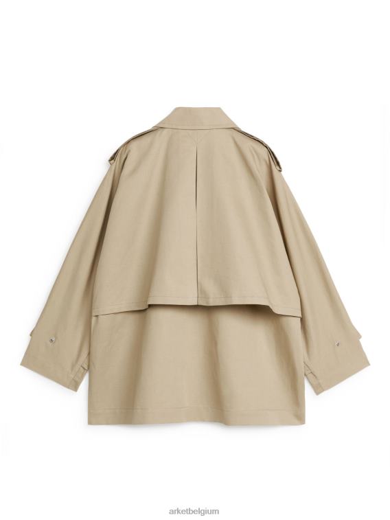 ARKET kleding 0DXJP458 beige korte trenchcoat vrouwen
