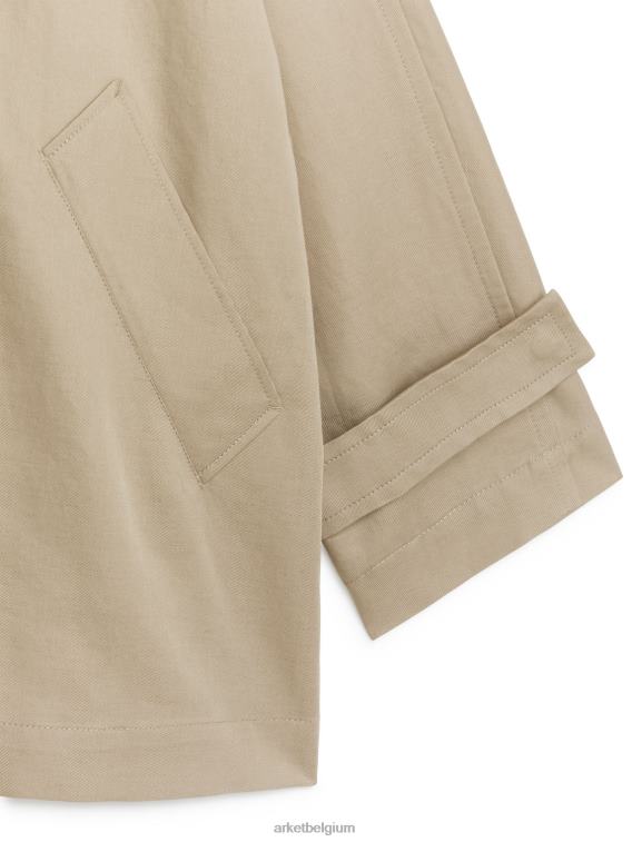 ARKET kleding 0DXJP458 beige korte trenchcoat vrouwen
