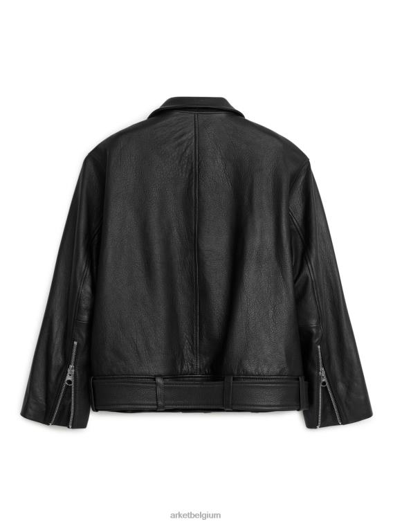 ARKET kleding 0DXJP459 zwart oversized leren jas vrouwen
