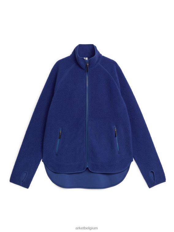 ARKET kleding 0DXJP470 blauw fleecejack met ritssluiting vrouwen