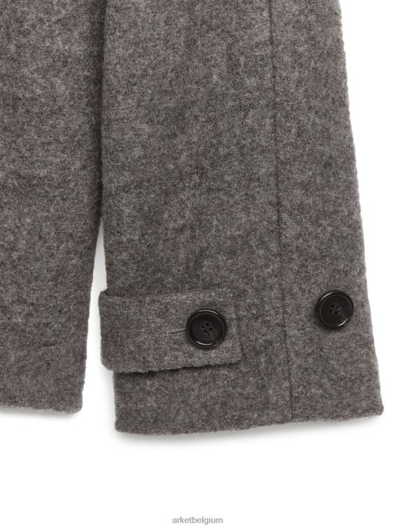 ARKET kleding 0DXJP471 wrat korte jas van boucléwol vrouwen