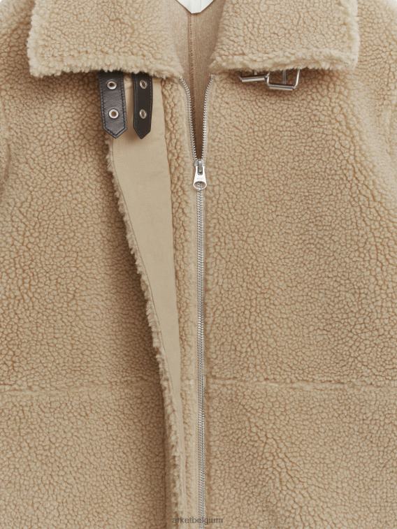 ARKET kleding 0DXJP473 donker beige Oversized, met leer afgewerkt stapeljack vrouwen