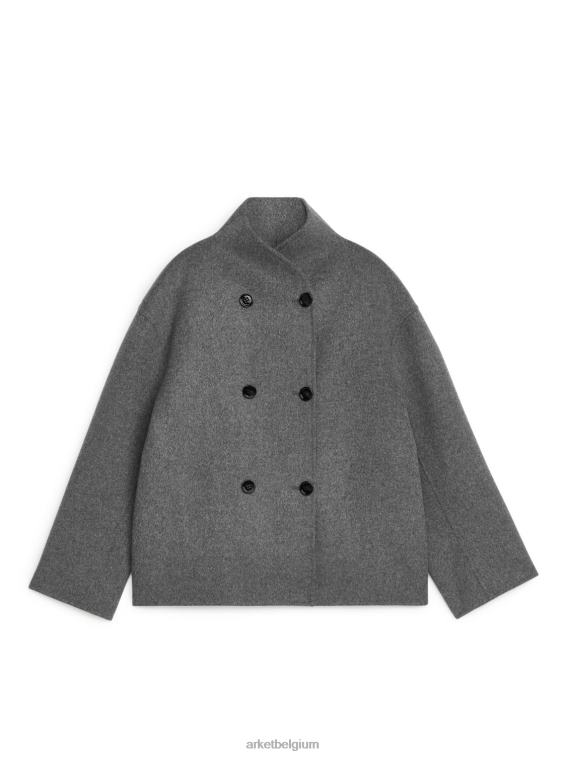 ARKET kleding 0DXJP478 donker grijs dubbelzijdig wollen jack vrouwen