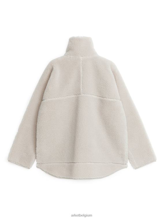 ARKET kleding 0DXJP482 gebroken wit Jack met hoge hals vrouwen