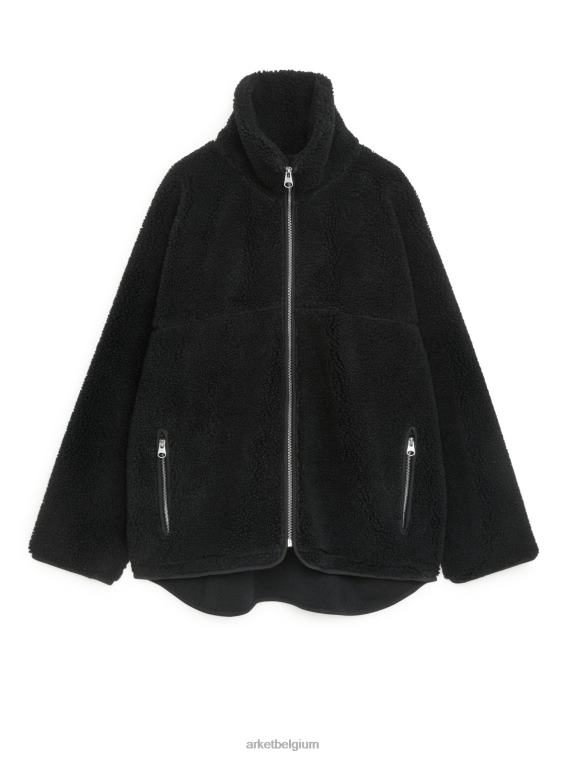 ARKET kleding 0DXJP483 zwart Jack met hoge hals vrouwen