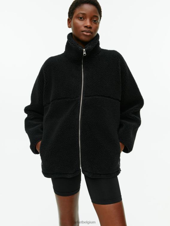ARKET kleding 0DXJP483 zwart Jack met hoge hals vrouwen