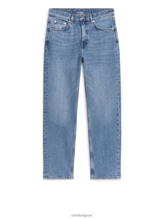 ARKET kleding 0DXJP138 blauw jade cropped slanke stretchjeans vrouwen