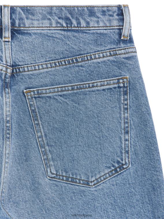 ARKET kleding 0DXJP138 blauw jade cropped slanke stretchjeans vrouwen