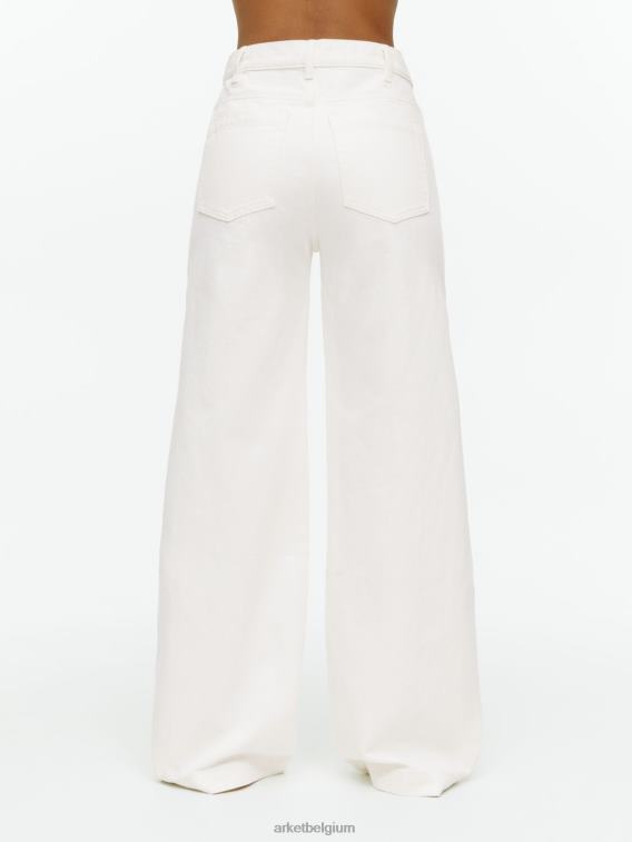 ARKET kleding 0DXJP143 wit lupine hoog uitlopende jeans vrouwen