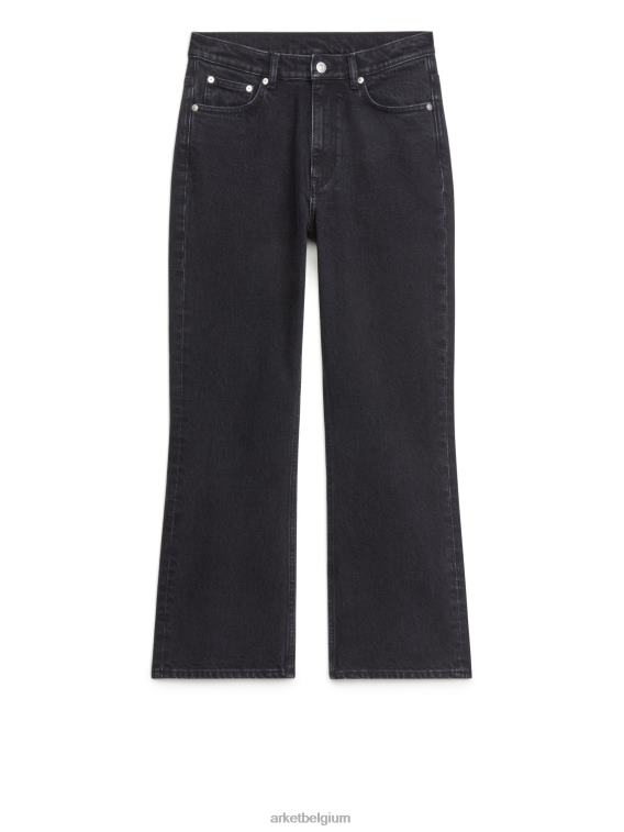 ARKET kleding 0DXJP146 vintage zwart varen cropped uitlopende stretchjeans vrouwen
