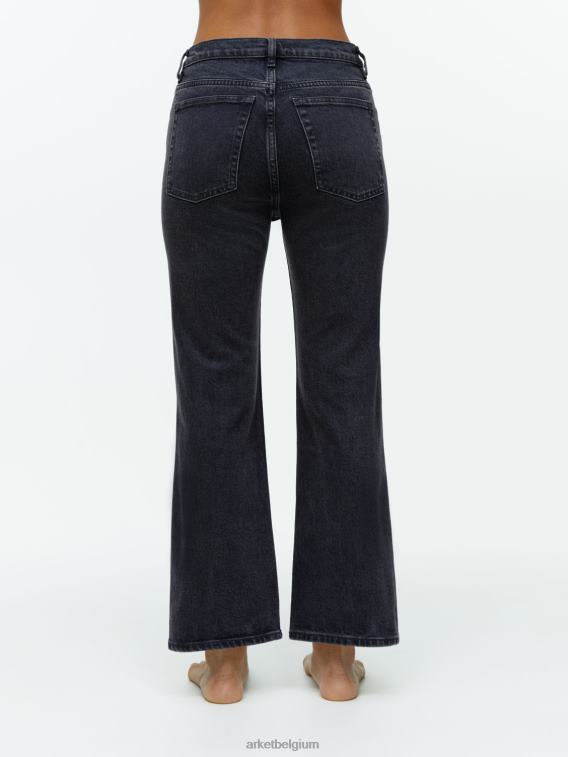 ARKET kleding 0DXJP146 vintage zwart varen cropped uitlopende stretchjeans vrouwen