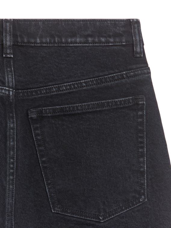 ARKET kleding 0DXJP146 vintage zwart varen cropped uitlopende stretchjeans vrouwen