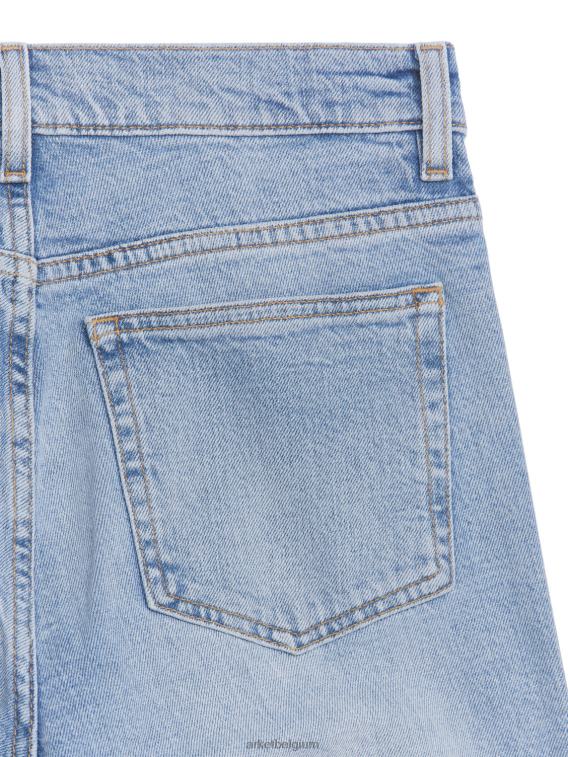 ARKET kleding 0DXJP147 blauw Wave slim uitlopende stretchjeans vrouwen