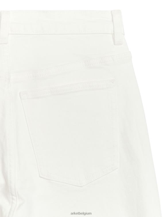 ARKET kleding 0DXJP149 wit varen cropped uitlopende stretchjeans vrouwen