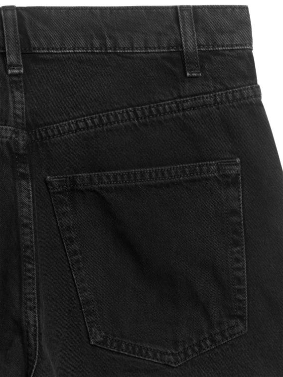 ARKET kleding 0DXJP153 zwart denimshort met hoge taille vrouwen