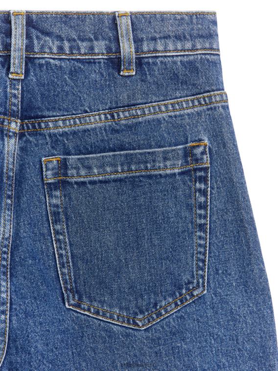 ARKET kleding 0DXJP156 blauw lupine hoog uitlopende stretchjeans vrouwen
