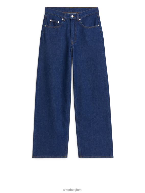 ARKET kleding 0DXJP158 donkerblauw leeuwerik losse jeans vrouwen
