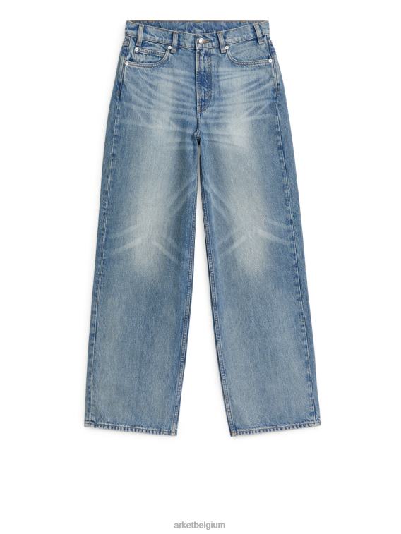 ARKET kleding 0DXJP159 blauw gewassen esdoorn hoge wijde jeans vrouwen