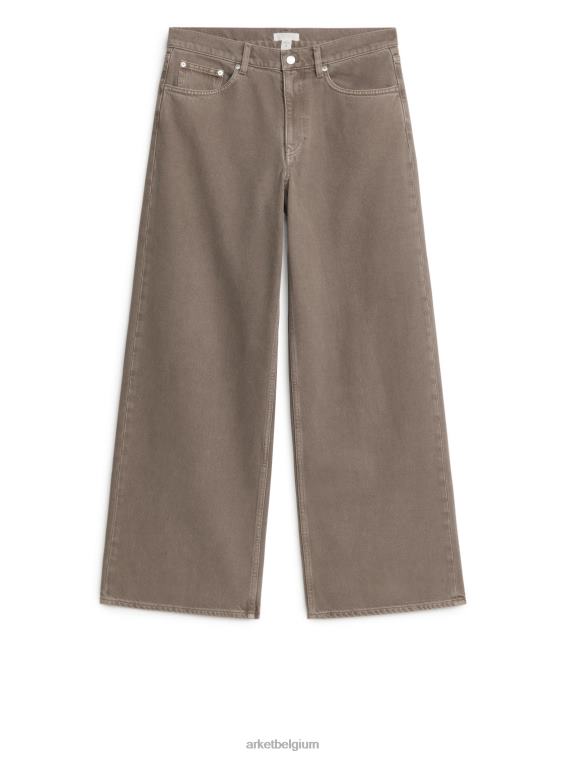 ARKET kleding 0DXJP160 donker beige wolk lage losse jeans vrouwen