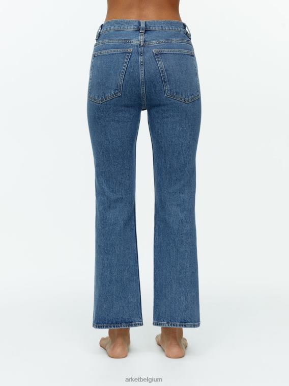 ARKET kleding 0DXJP161 blauw varen cropped uitlopende stretchjeans vrouwen