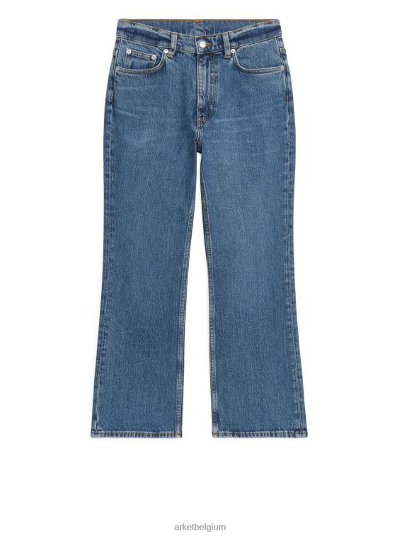 ARKET kleding 0DXJP161 blauw varen cropped uitlopende stretchjeans vrouwen