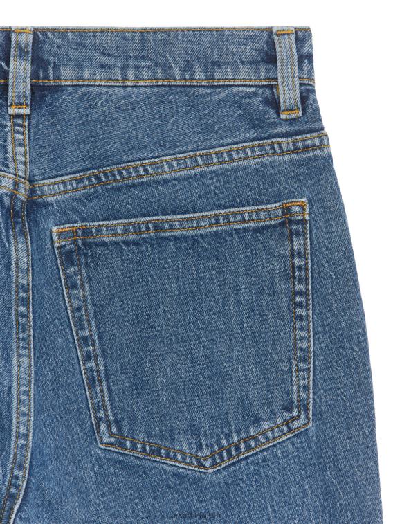 ARKET kleding 0DXJP161 blauw varen cropped uitlopende stretchjeans vrouwen