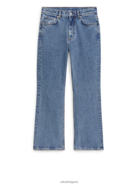 ARKET kleding 0DXJP162 lichtblauw varen cropped uitlopende stretchjeans vrouwen
