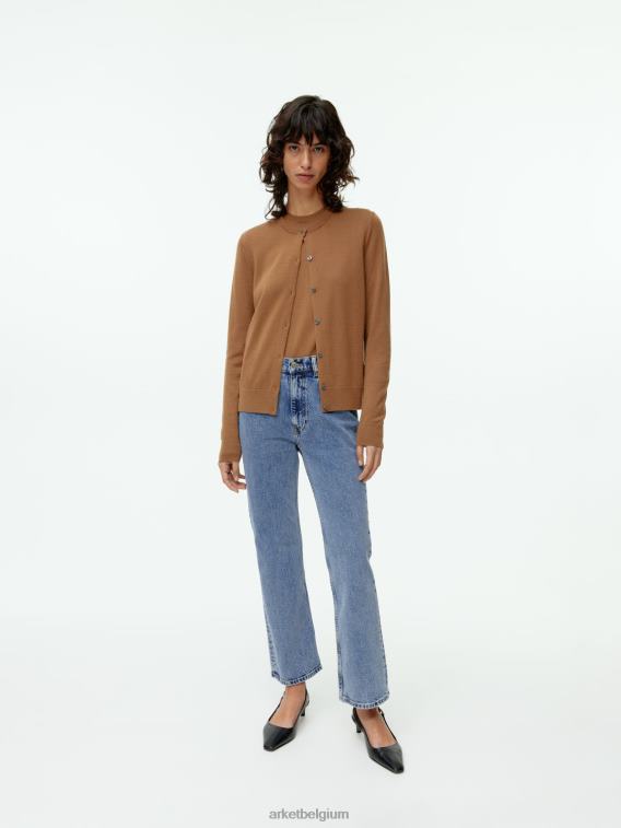 ARKET kleding 0DXJP162 lichtblauw varen cropped uitlopende stretchjeans vrouwen