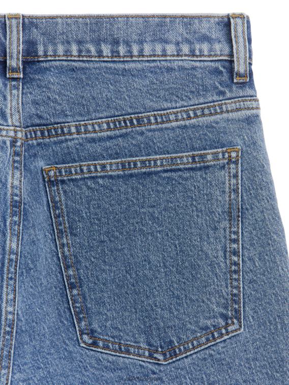 ARKET kleding 0DXJP162 lichtblauw varen cropped uitlopende stretchjeans vrouwen