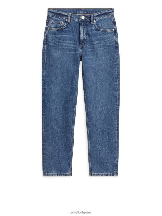 ARKET kleding 0DXJP163 blauw jade cropped slanke stretchjeans vrouwen